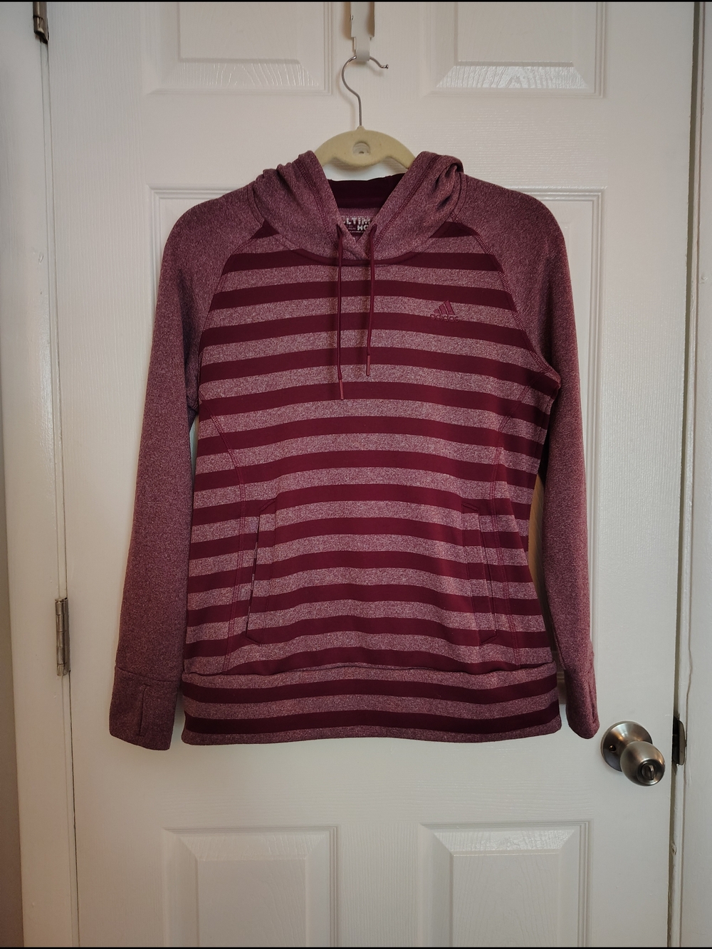 Adidas Climawarm Ultimate Hoodie Striped Women's Pullover